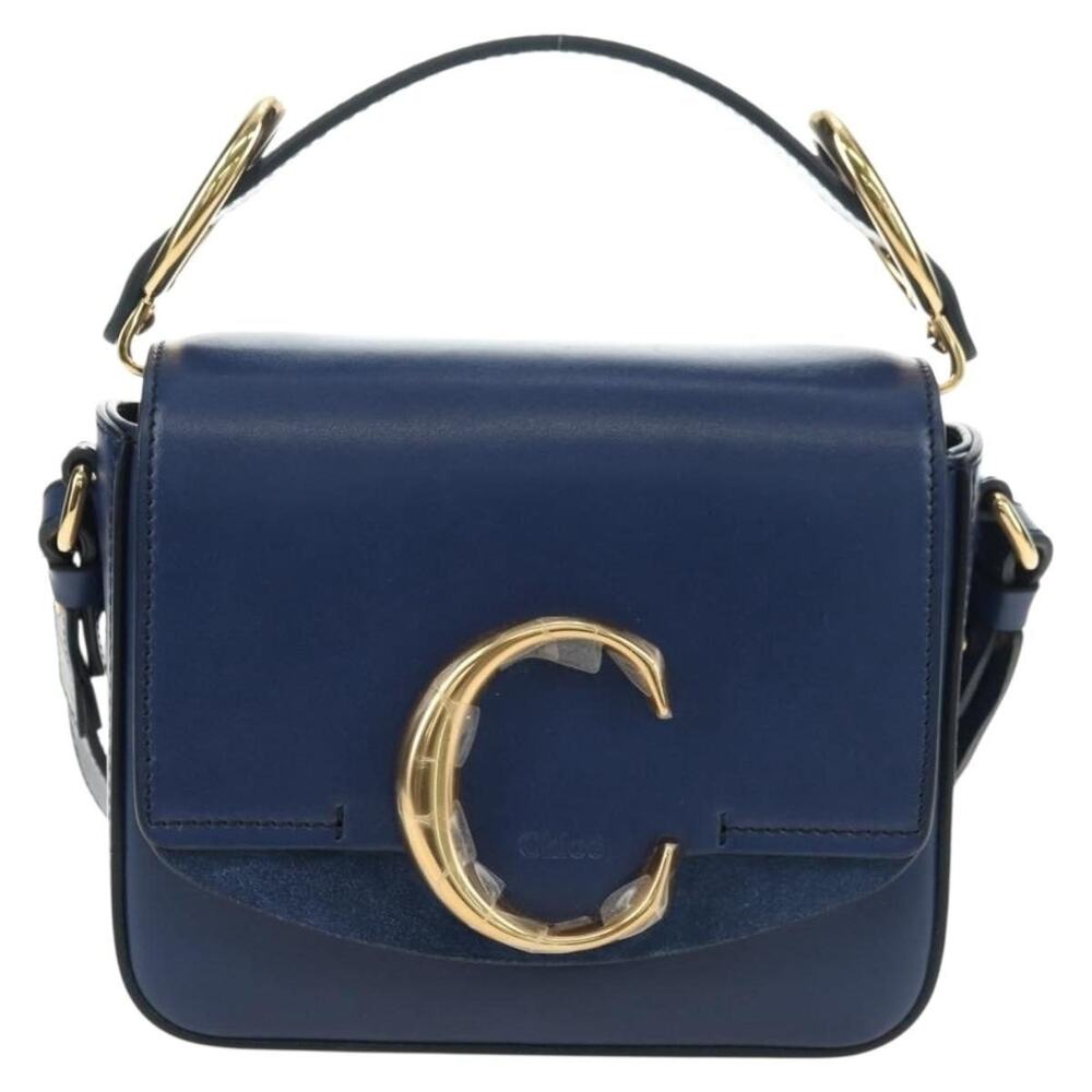 Chloe Leather C Handbag Blue